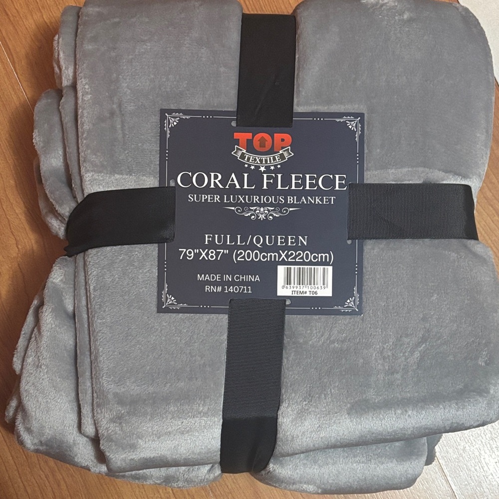 OP Coral Fleece Super Luxurious Gray Blanket